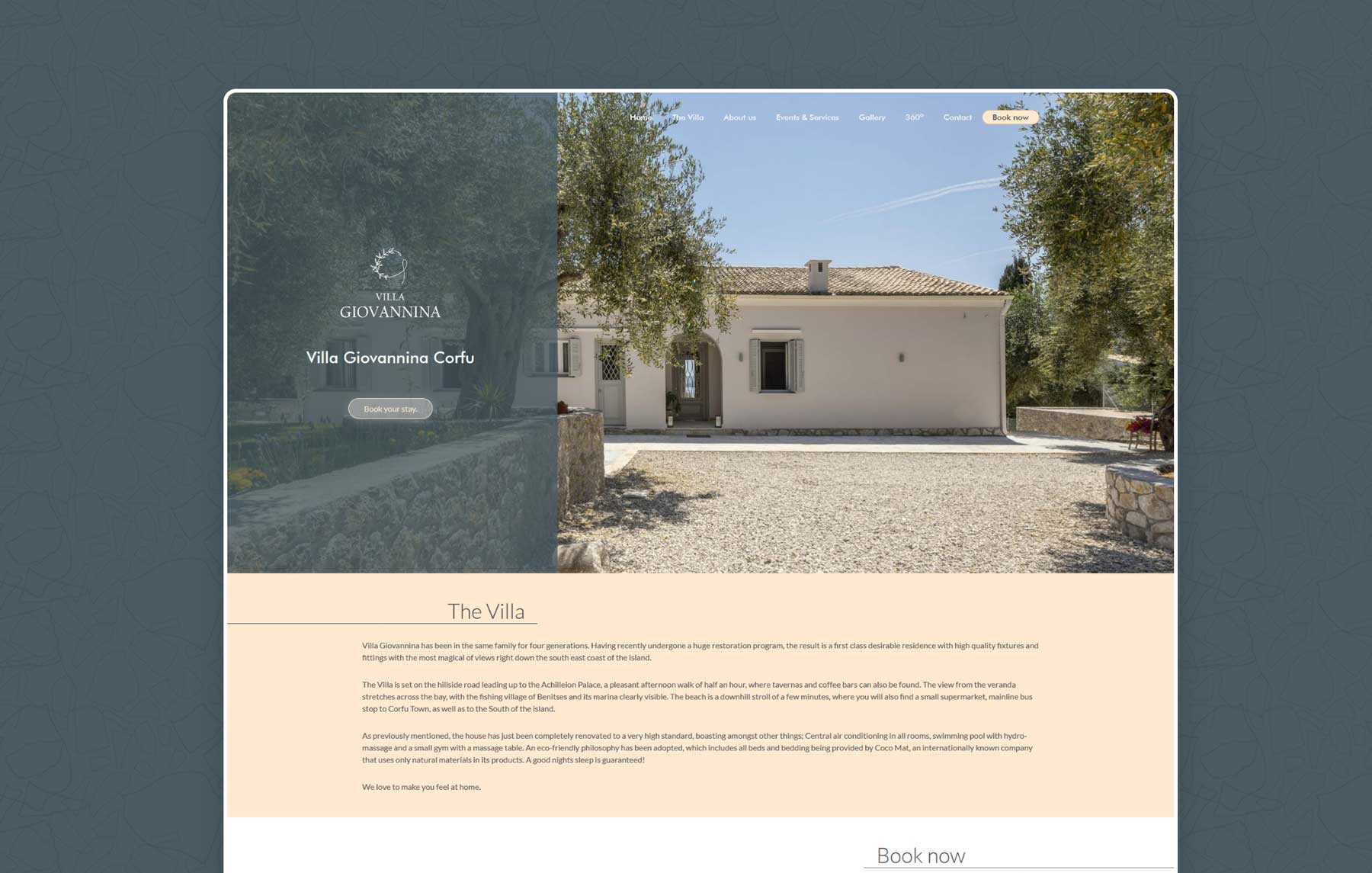 villa giovannina motivar projects landing page
